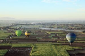 Hot Air Balloons Over Fields Near Luxor 2022 03 08 00 12 01 Utc